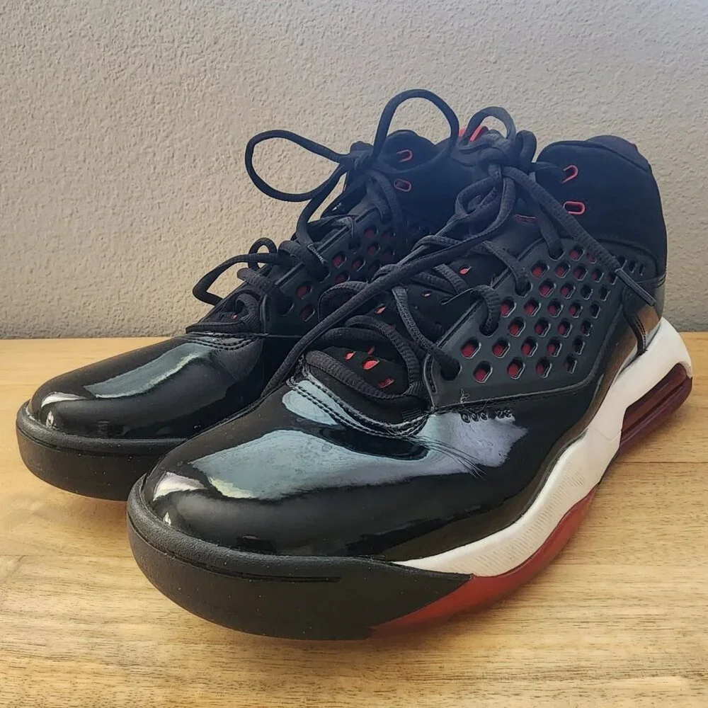 Air Jordan Maxin 200 Black Red Jumpman Basketball Sneakers CD6123 001 Mens 12